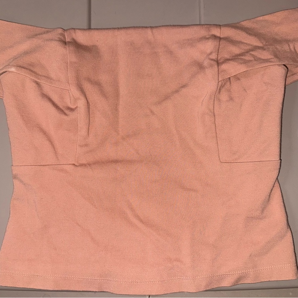 Anthropologie Deletta Blush Off-Shoulder Ponte Top - Blush/Pink